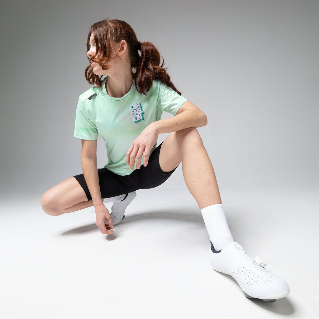 CAMISETA MANGA CORTA TECH MUJER HINT GREEN