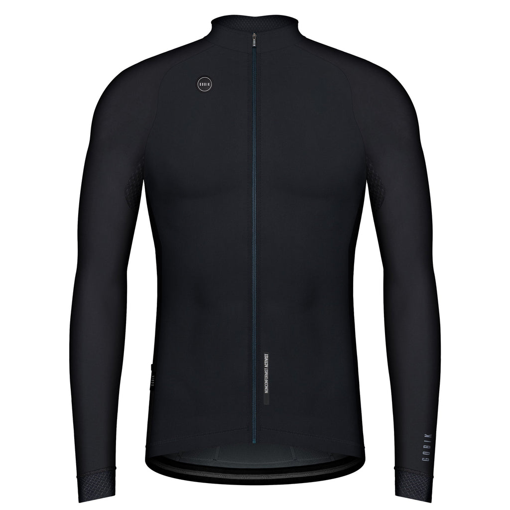 MAILLOT MANGA LARGA PACER SOLID HOMBRE JET BLACK