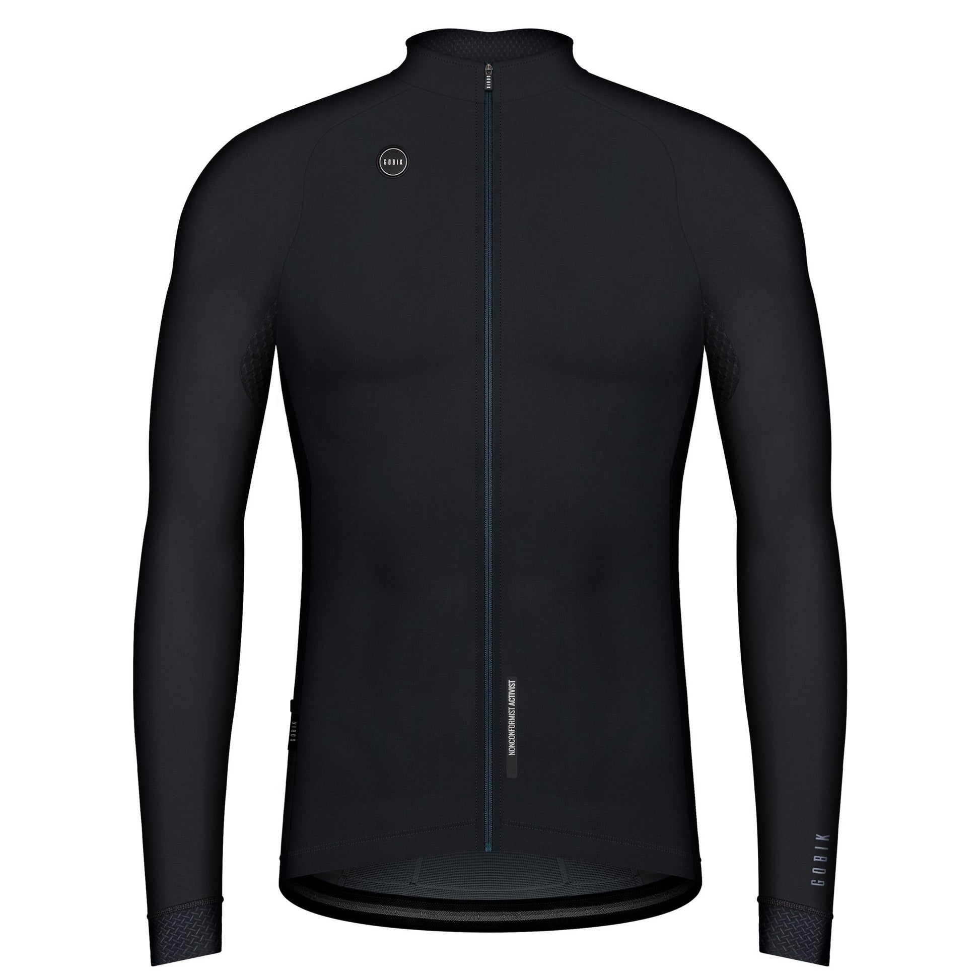MAILLOT MANGA LARGA PACER SOLID HOMBRE JET BLACK