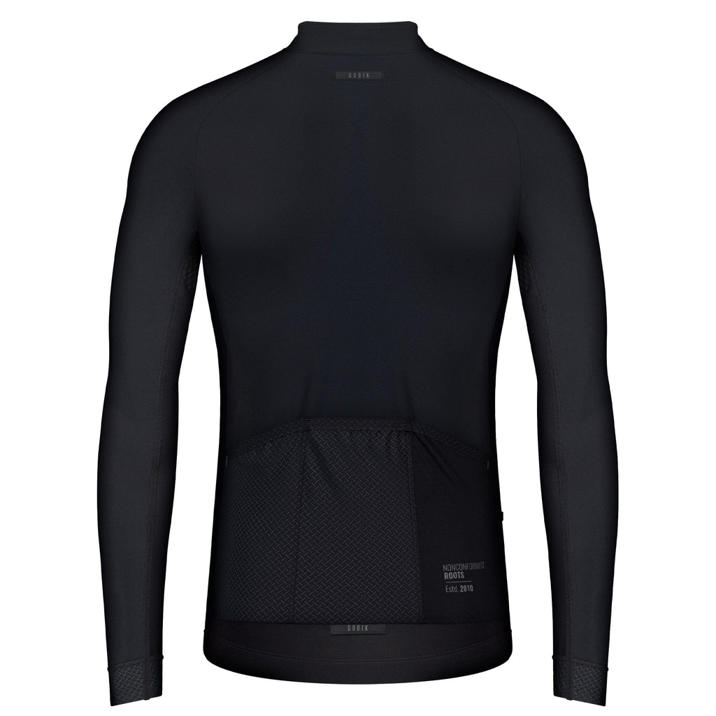 MAILLOT MANGA LARGA PACER SOLID HOMBRE JET BLACK