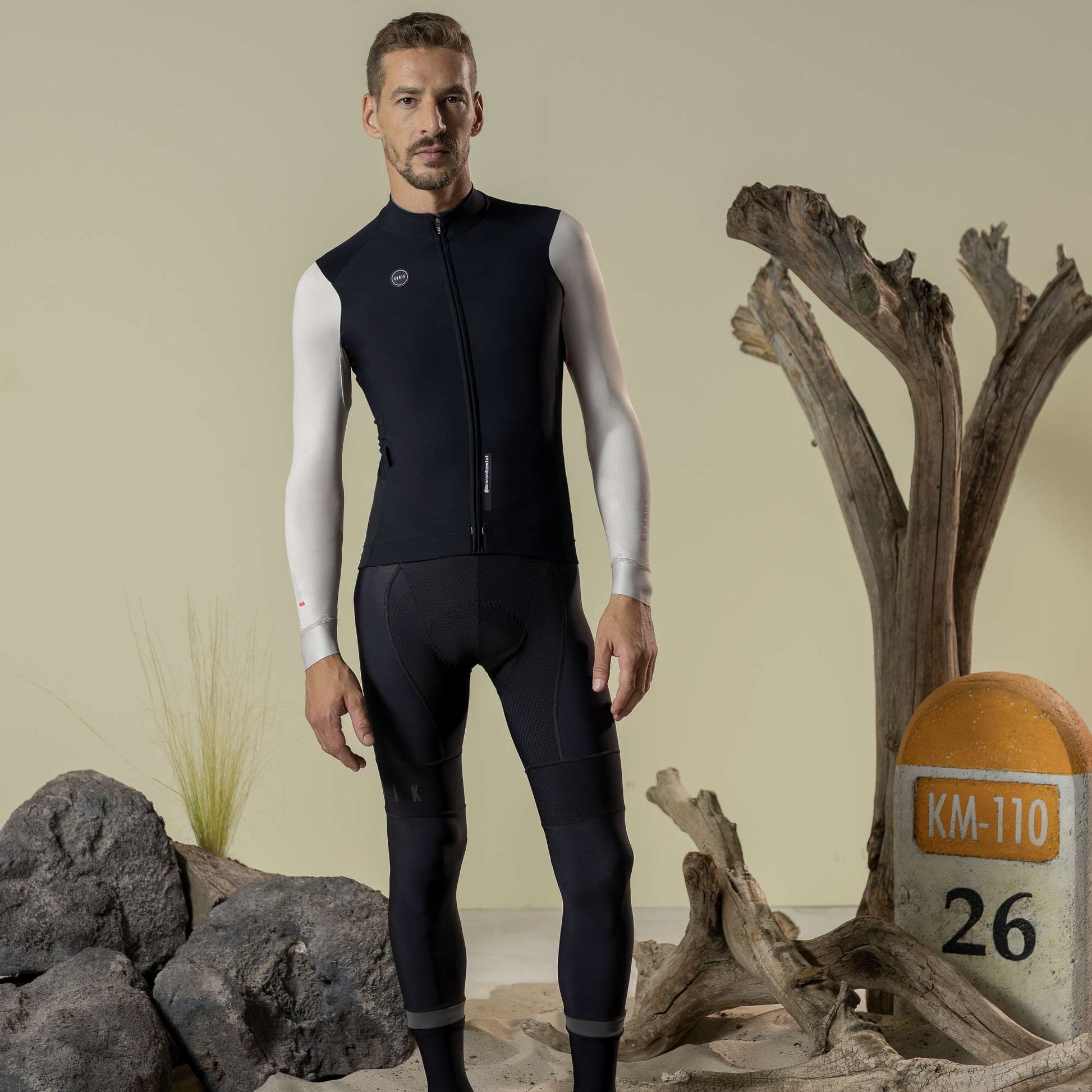 MAILLOT MANGA LARGA PACER BLEND HOMBRE TILE BONE