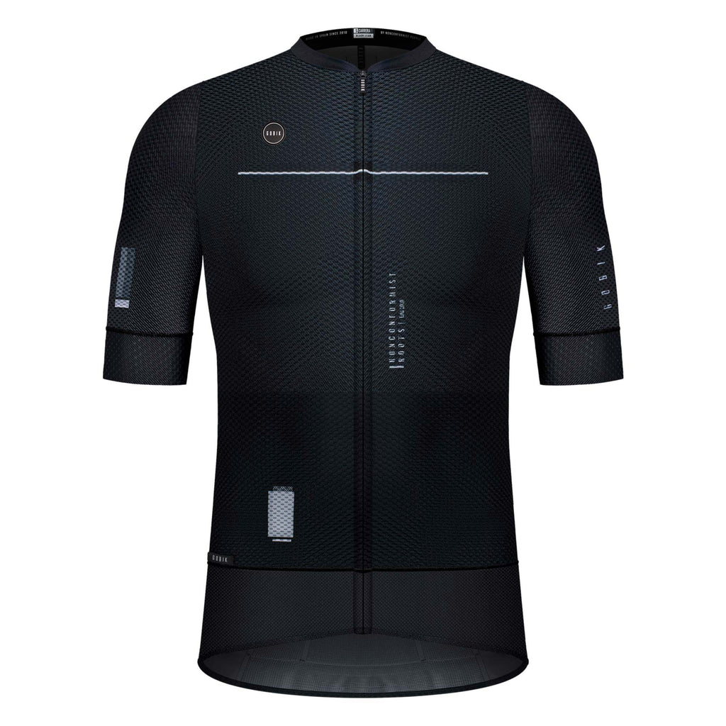 MAILLOT MANGA CORTA CARRERA UNISEX BLACK LEAD